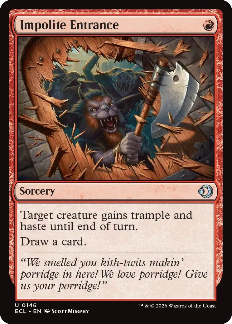 Image for Impolite Entrance (146) [Lorwyn Eclipsed] - Magic: The Gathering