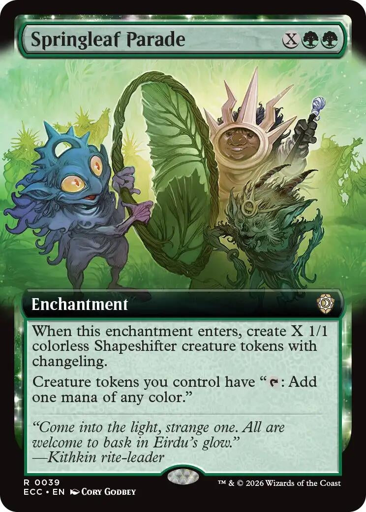 Image for Springleaf Parade (Extended Art) (39) [Lorwyn Eclipsed] - Magic: The Gathering