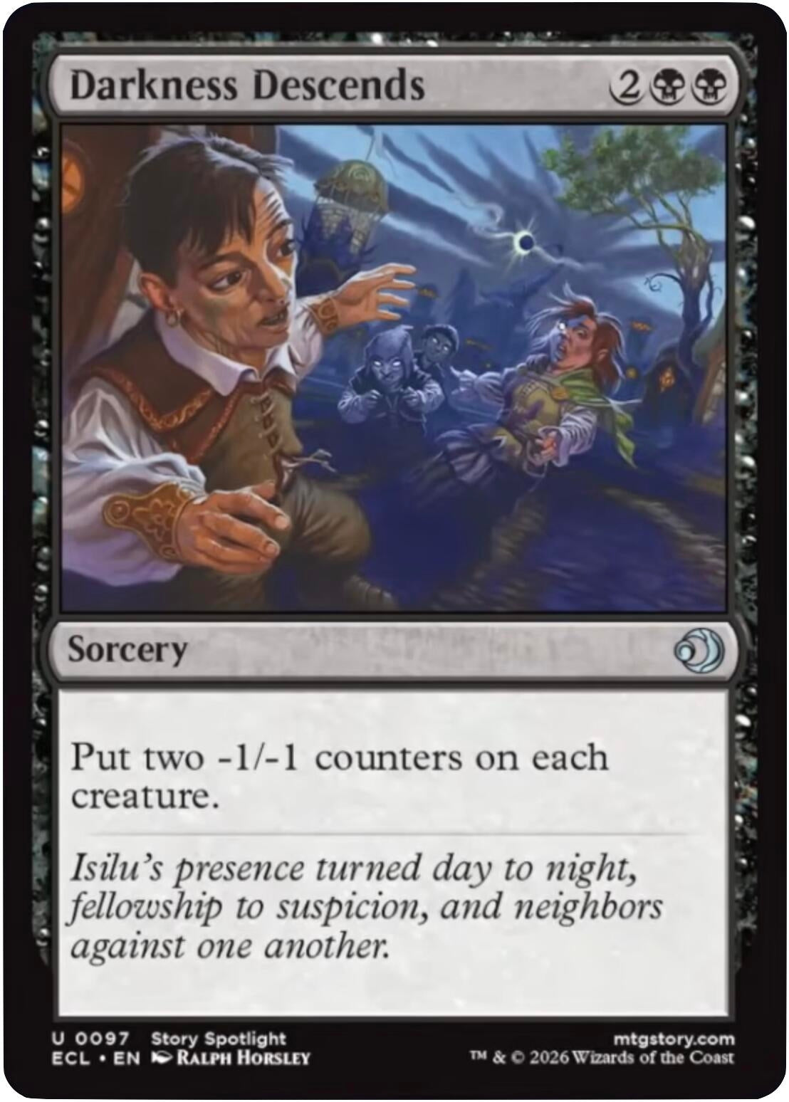 Image for Darkness Descends (97) [Lorwyn Eclipsed] - Magic: The Gathering