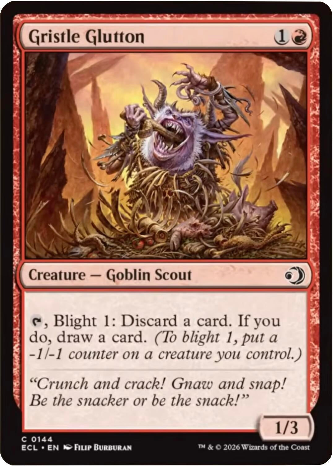Image for Gristle Glutton (144) [Lorwyn Eclipsed] - Magic: The Gathering