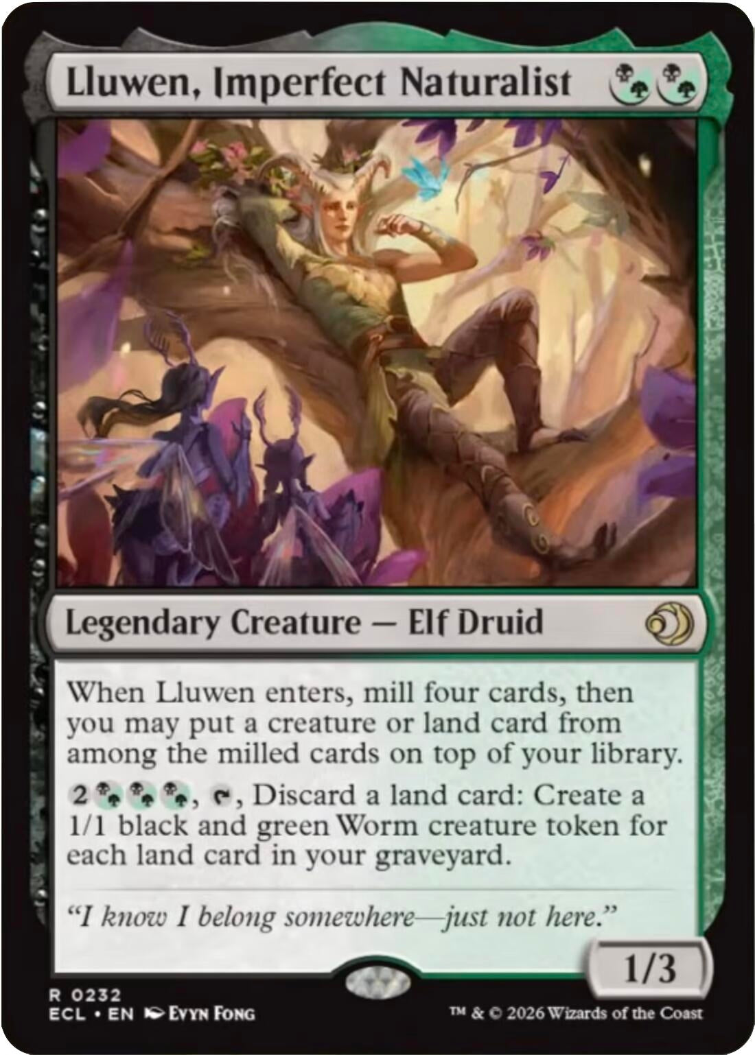 Image for Lluwen, Imperfect Naturalist (232) [Lorwyn Eclipsed] - Magic: The Gathering