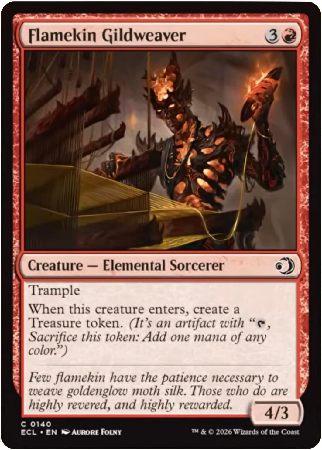Image for Flamekin Gildweaver (140) [Lorwyn Eclipsed] - Magic: The Gathering