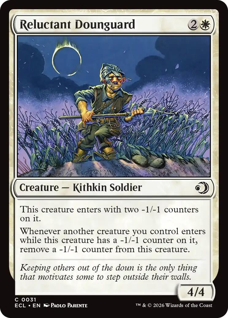 Image for Reluctant Dounguard (31) [Lorwyn Eclipsed] - Magic: The Gathering