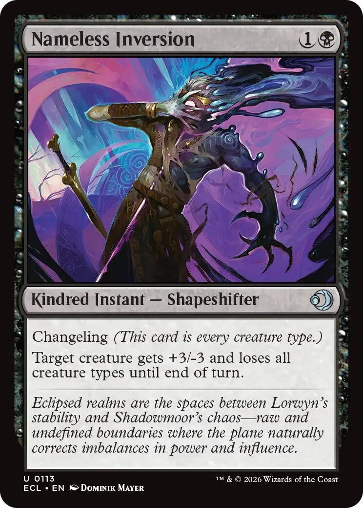 Image for Nameless Inversion (113) [Lorwyn Eclipsed] - Magic: The Gathering
