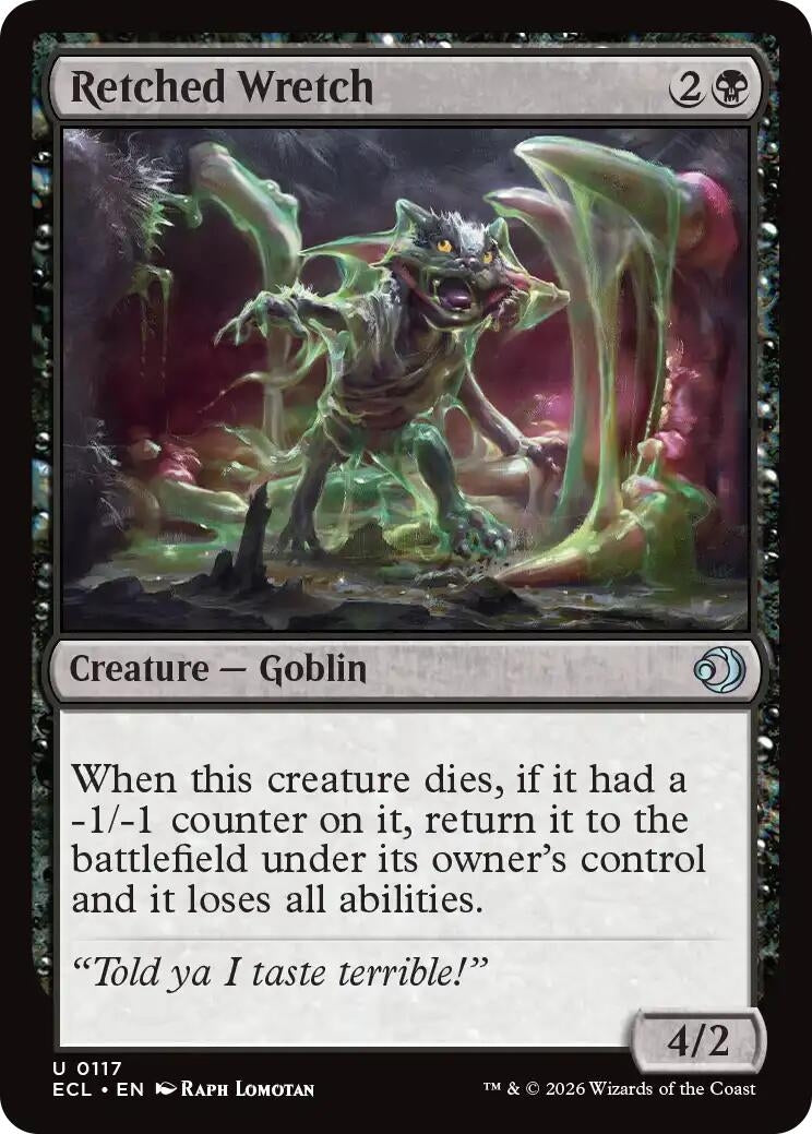 Image for Retched Wretch (117) [Lorwyn Eclipsed] - Magic: The Gathering