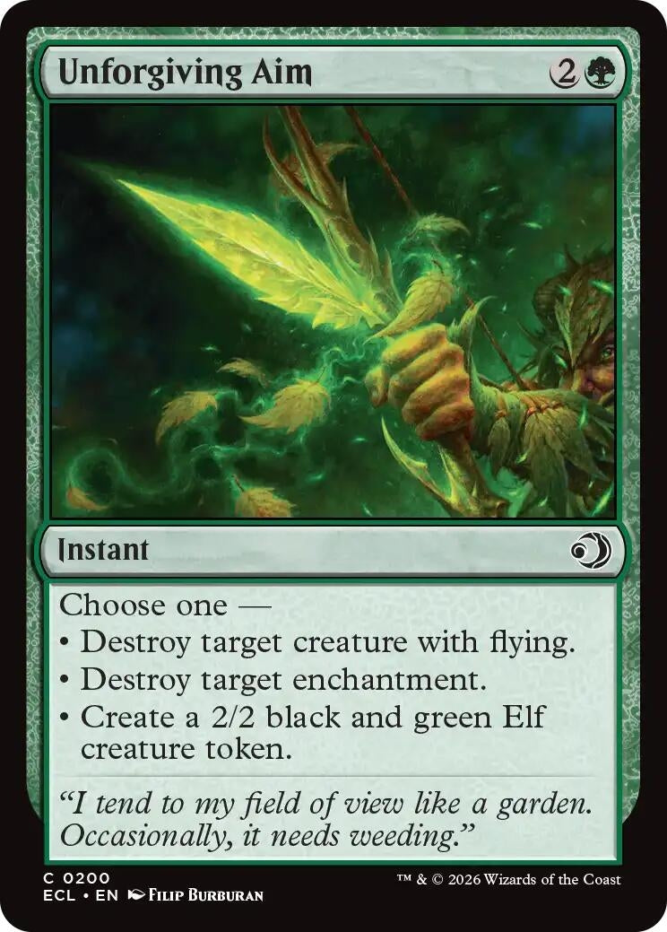 Image for Unforgiving Aim (200) [Lorwyn Eclipsed] - Magic: The Gathering