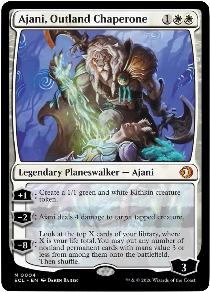 Image for Ajani, Outland Chaperone (4) [Lorwyn Eclipsed] - Magic: The Gathering