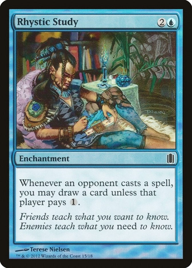 Image for Rhystic Study (15) [Commander's Arsenal] - Magic: The Gathering