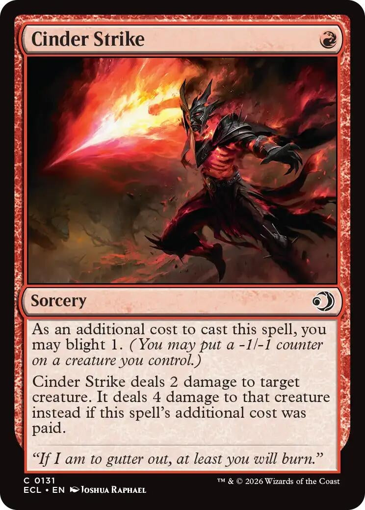 Image for Cinder Strike (131) [Lorwyn Eclipsed] - Magic: The Gathering