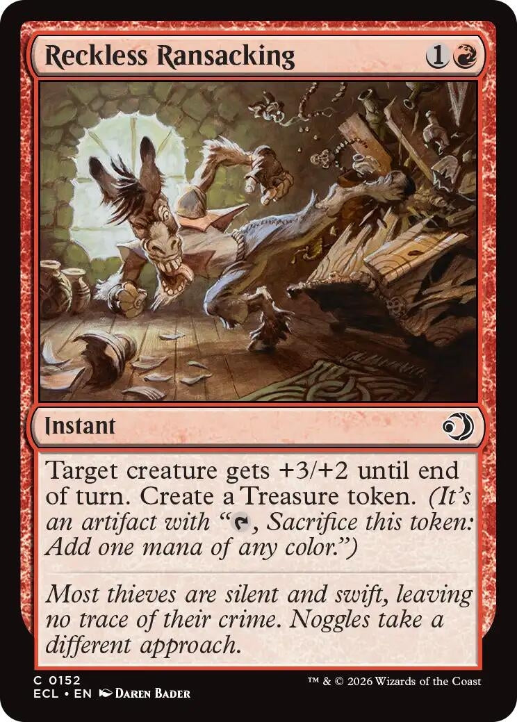 Image for Reckless Ransacking (152) [Lorwyn Eclipsed] - Magic: The Gathering