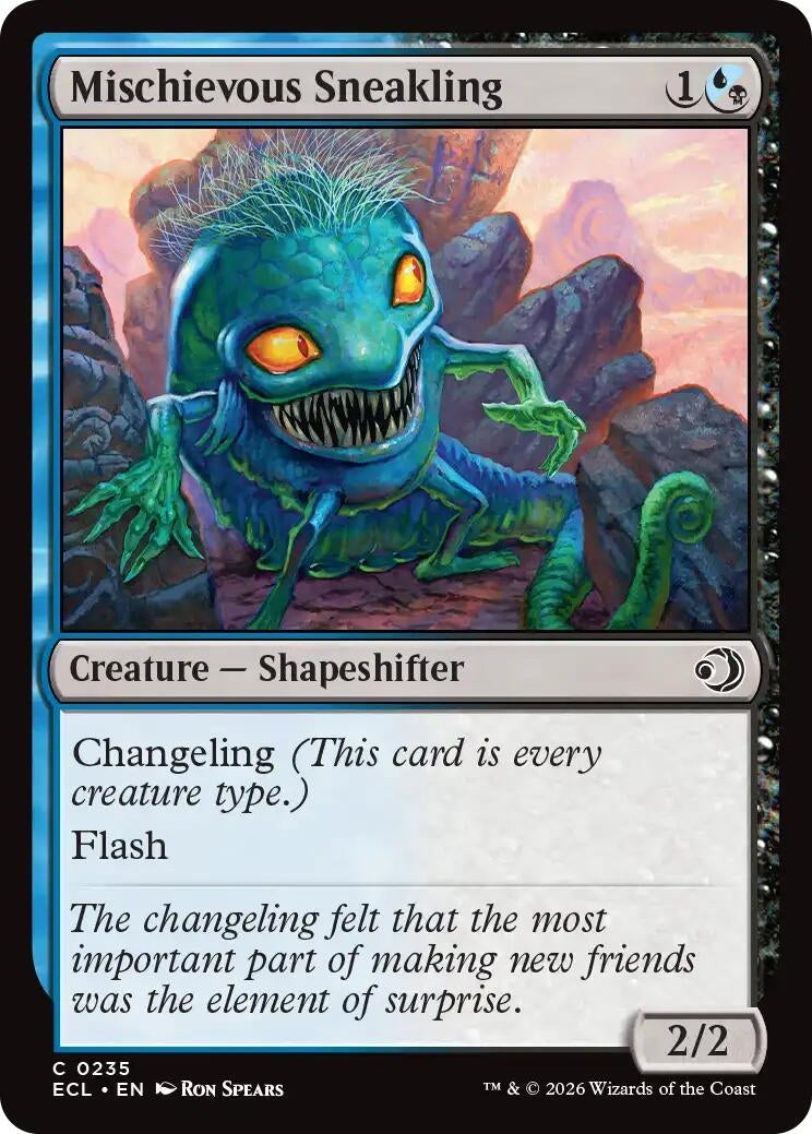 Image for Mischievous Sneakling (235) [Lorwyn Eclipsed] - Magic: The Gathering