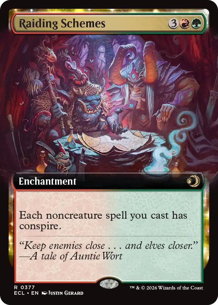Image for Raiding Schemes (Extended Art) (377) [Lorwyn Eclipsed] - Magic: The Gathering