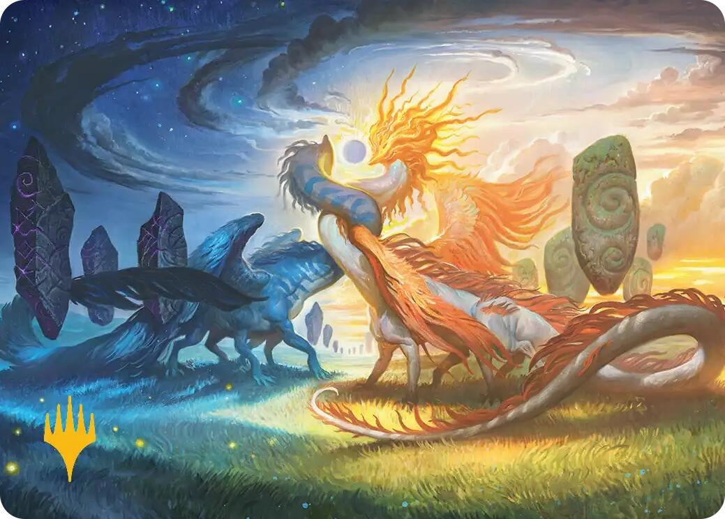 Image for Celestial Reunion Art Card (19/54) (Gold-Stamped Planeswalker Symbol) (19) [Lorwyn Eclipsed] - Magic: The Gathering