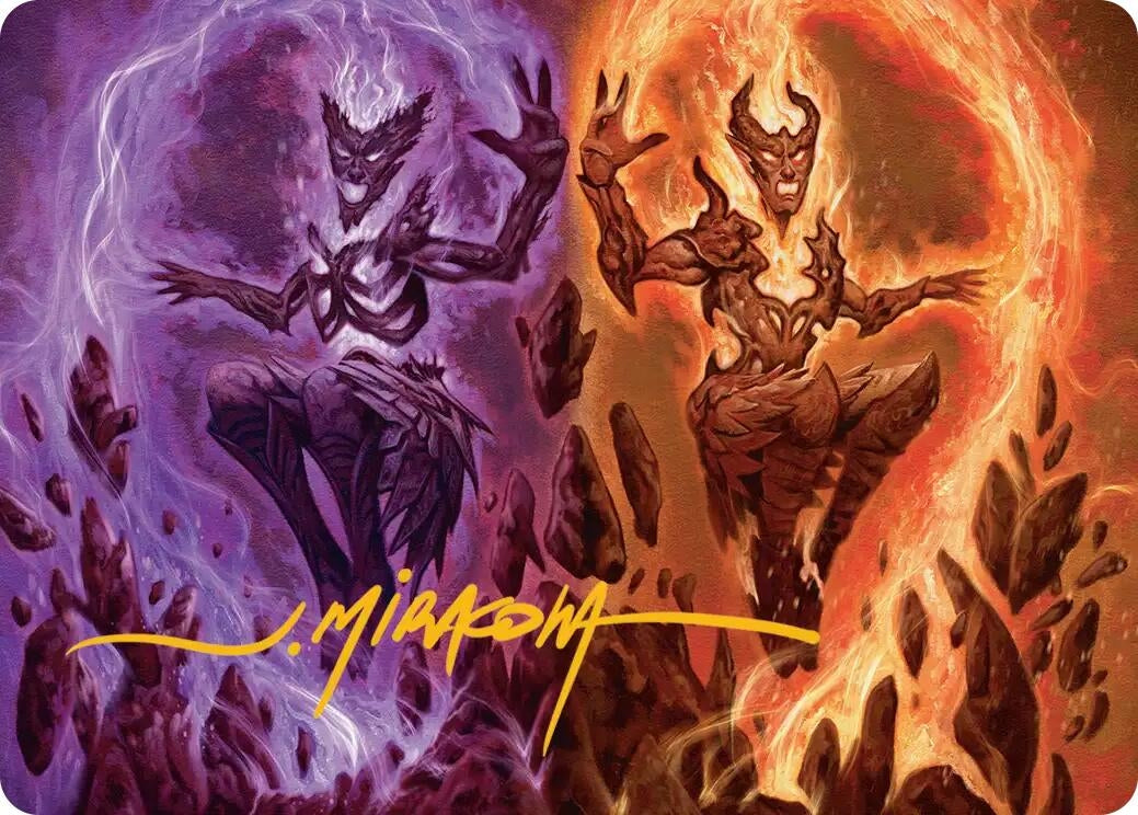 Image for Fire Covenant Art Card (Gold-Stamped Signature) [Lorwyn Eclipsed] - Magic: The Gathering