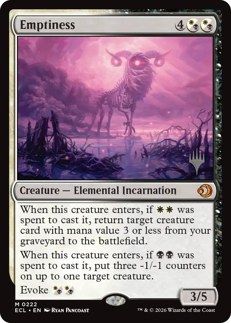 Image for Emptiness (222) [Lorwyn Eclipsed] - Magic: The Gathering