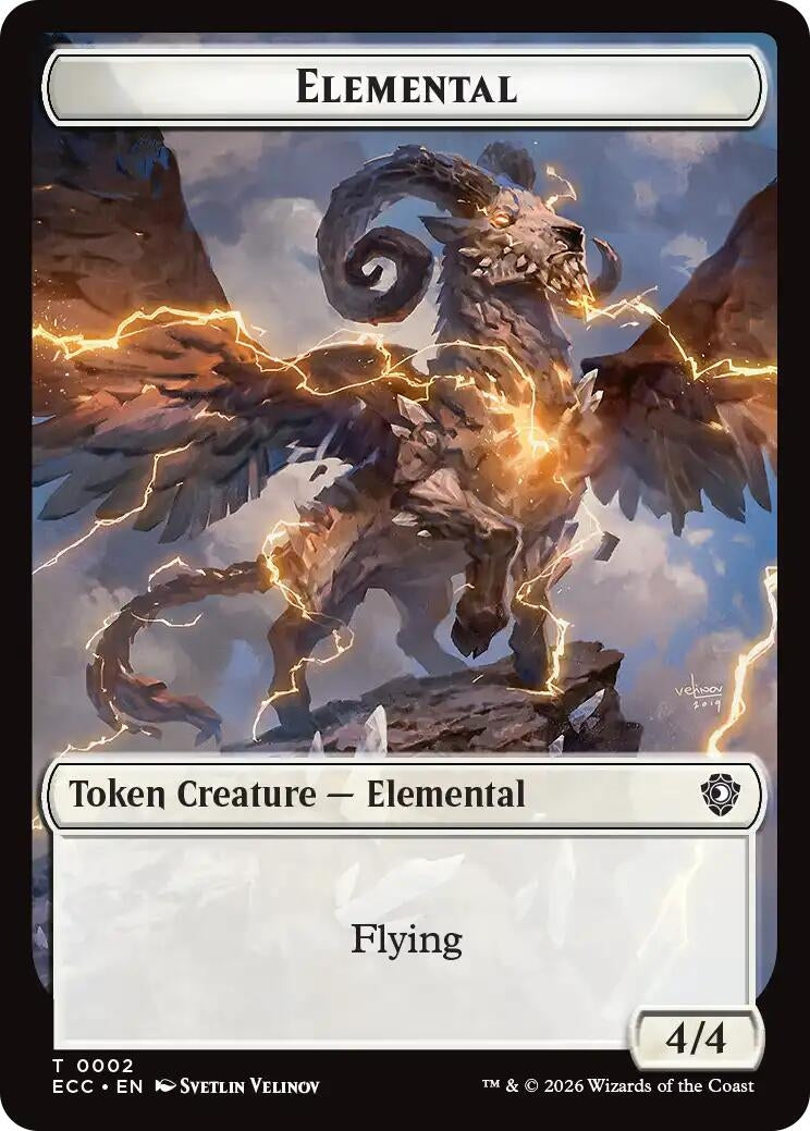 Elemental (0002) // Plant Double-Sided Token (2 // 5) [Commander: Lorwyn Eclipsed Tokens]