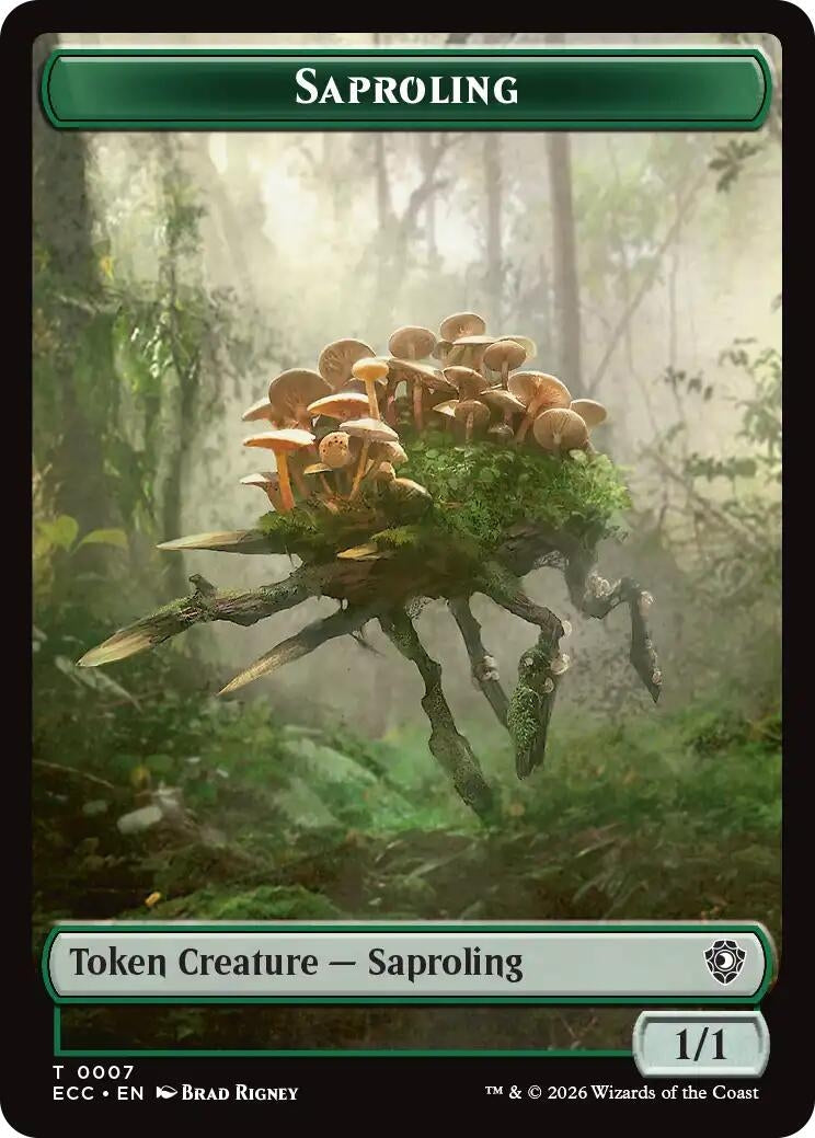 Saproling // Scarecrow Double-Sided Token (7 // 11) [Commander: Lorwyn Eclipsed Tokens]