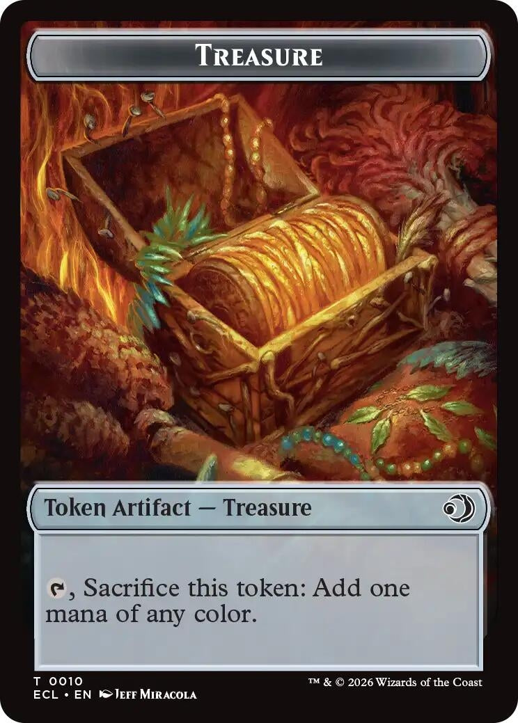 Treasure // Shapeshifter Double-Sided Token (10 // 1) [Commander: Lorwyn Eclipsed Tokens]