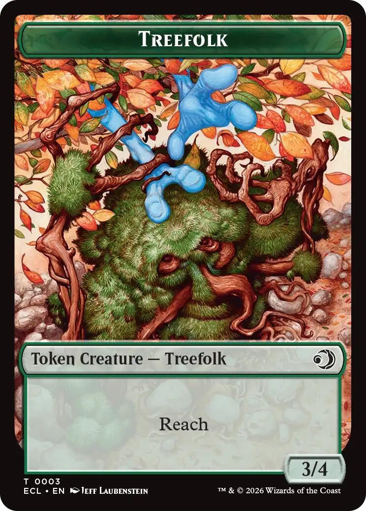 Treefolk // Goblin Double-Sided Token (3 // 6) [Lorwyn Eclipsed Tokens]