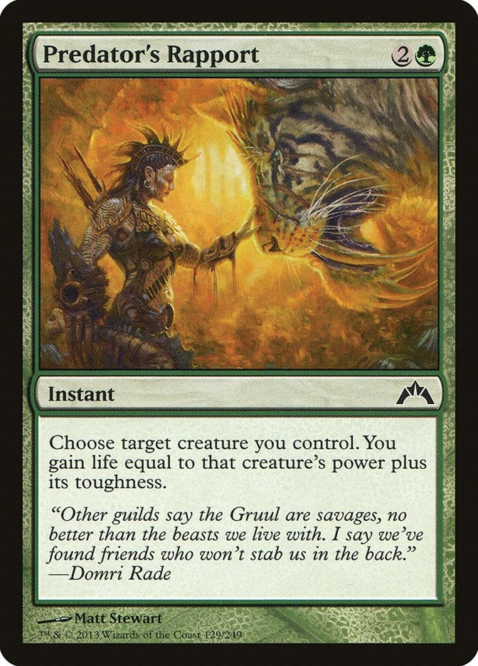 Image for Predator's Rapport (129) [Gatecrash] - Magic: The Gathering