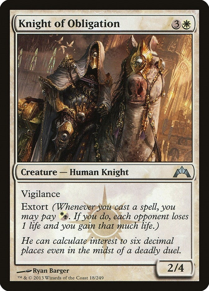 Image for Knight of Obligation (18) [Gatecrash] - Magic: The Gathering