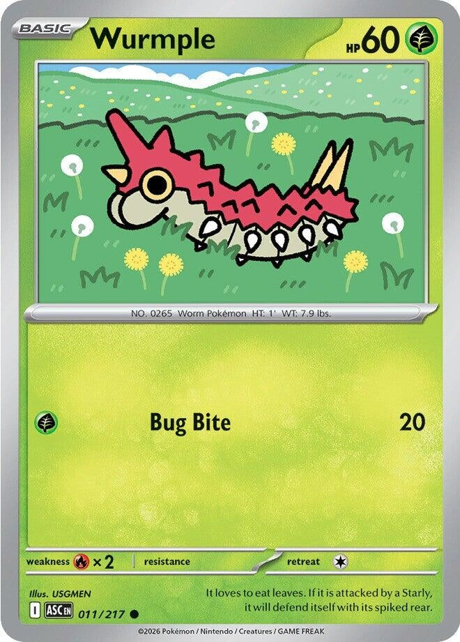 Image for Wurmple (011/217) [ME: Ascended Heroes] - Pokemon
