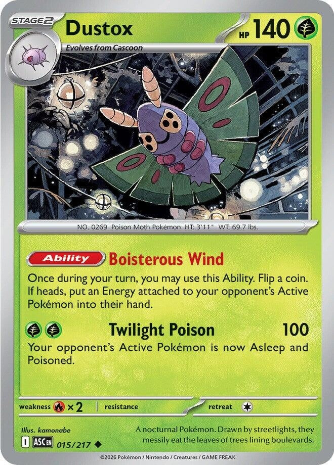 Image for Dustox (015/217) [ME: Ascended Heroes] - Pokemon