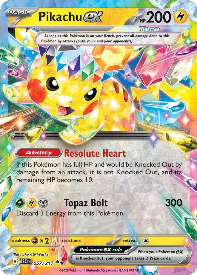 Image for Pikachu ex (057/217) [ME: Ascended Heroes] - Pokemon