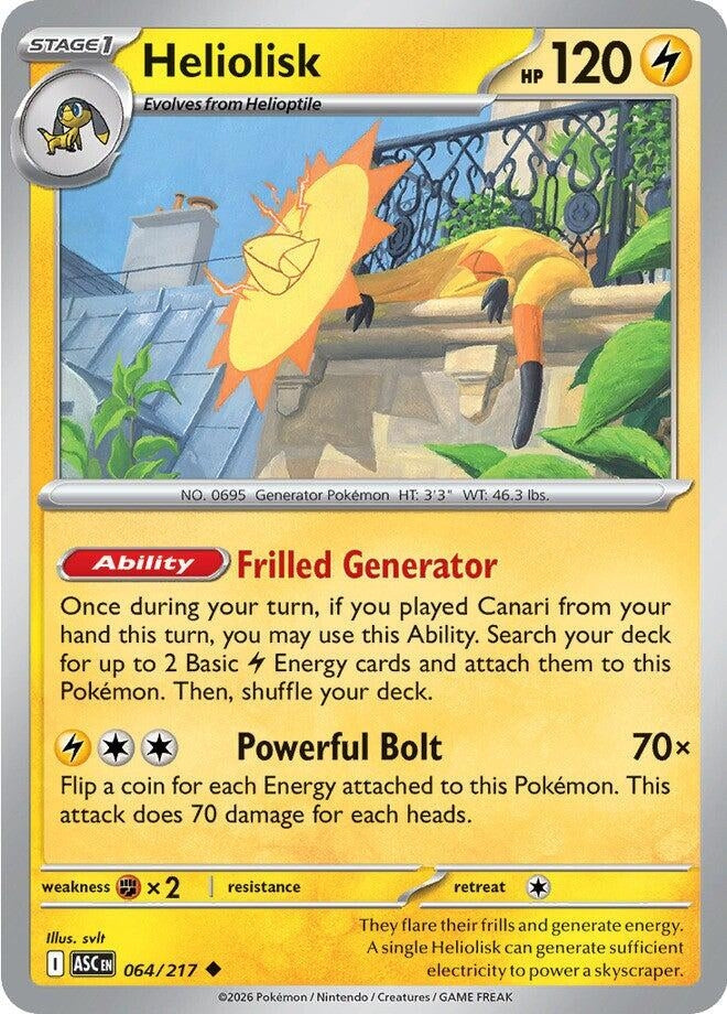 Image for Heliolisk (064/217) [ME: Ascended Heroes] - Pokemon