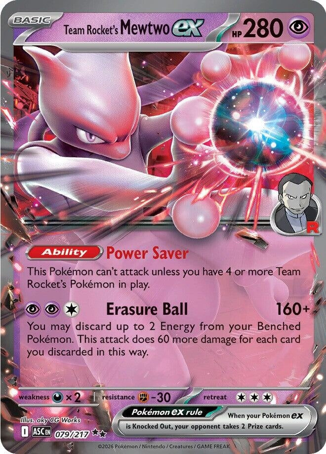 Image for Team Rocket's Mewtwo ex (079/217) [ME: Ascended Heroes] - Pokemon