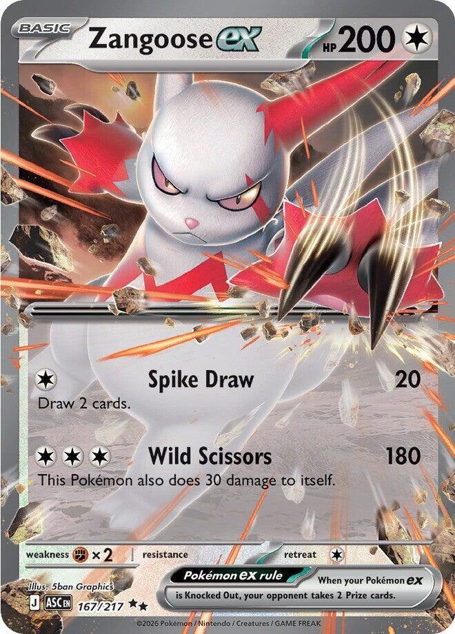Image for Zangoose ex (167/217) [ME: Ascended Heroes] - Pokemon