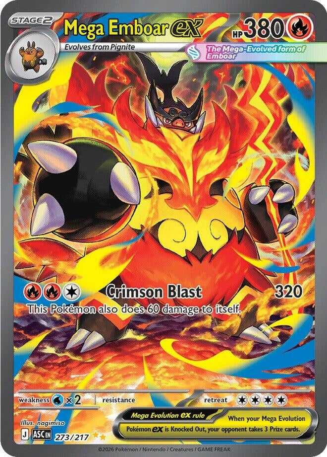 Image for Mega Emboar ex (273/217) [ME: Ascended Heroes] - Pokemon