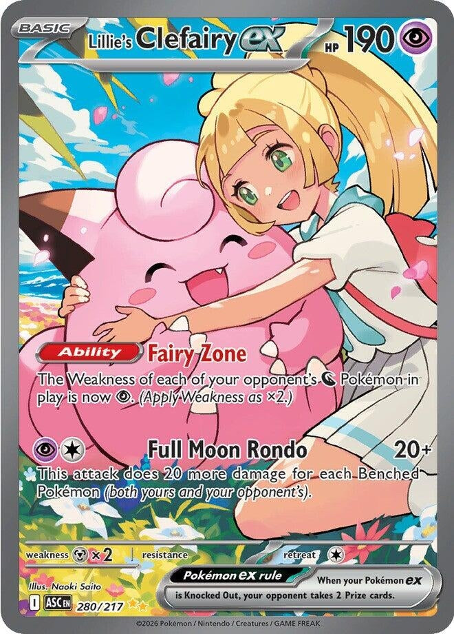 Image for Lillie's Clefairy ex (280/217) [ME: Ascended Heroes] - Pokemon