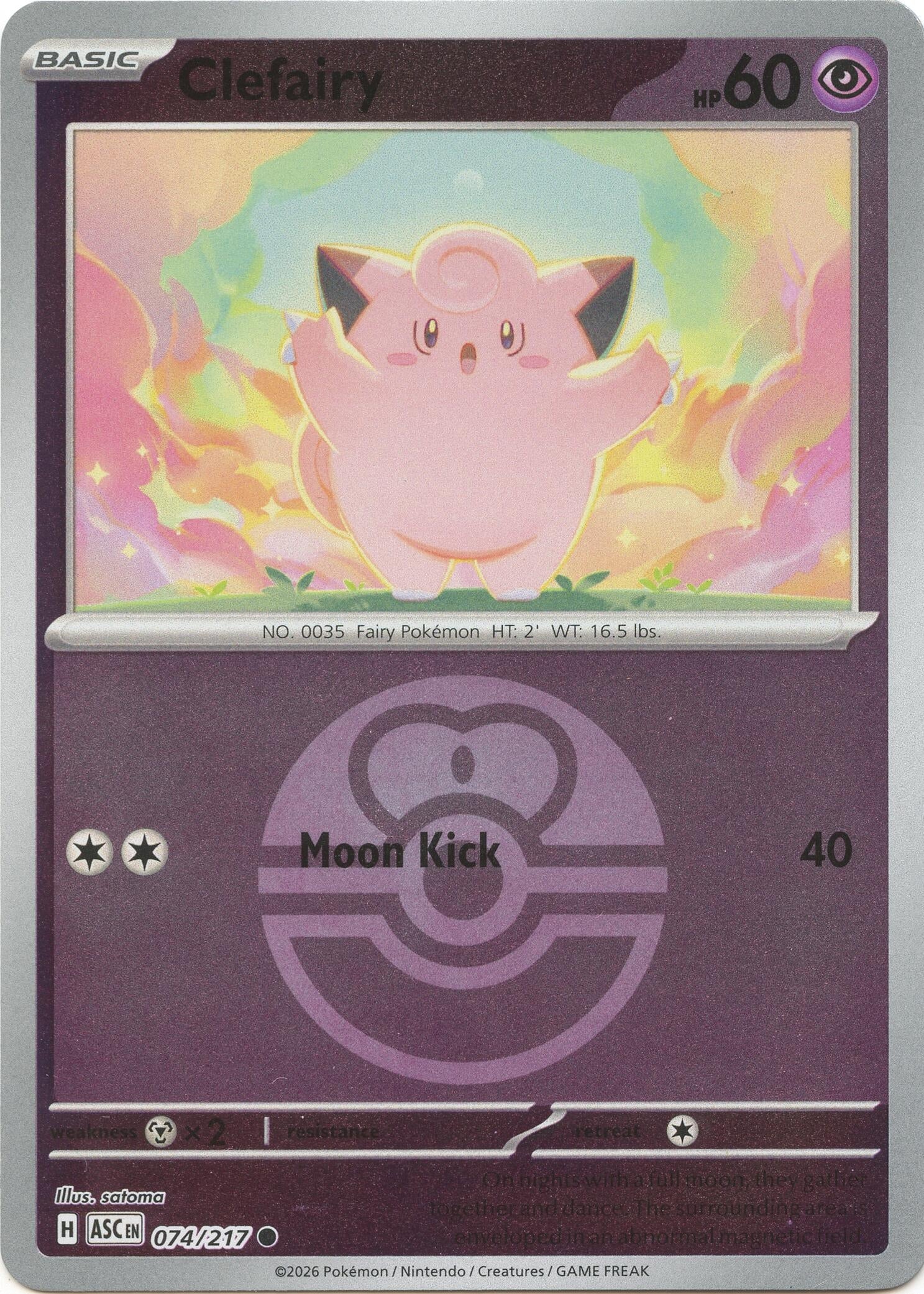 Clefairy (Love Ball) (074/217) [ME: Ascended Heroes]