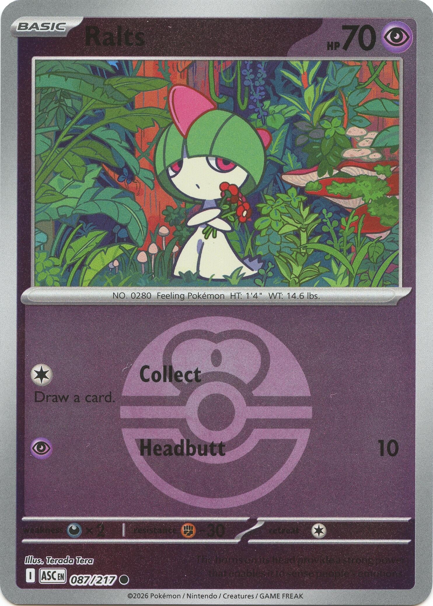 Ralts (Love Ball) (087/217) [ME: Ascended Heroes]