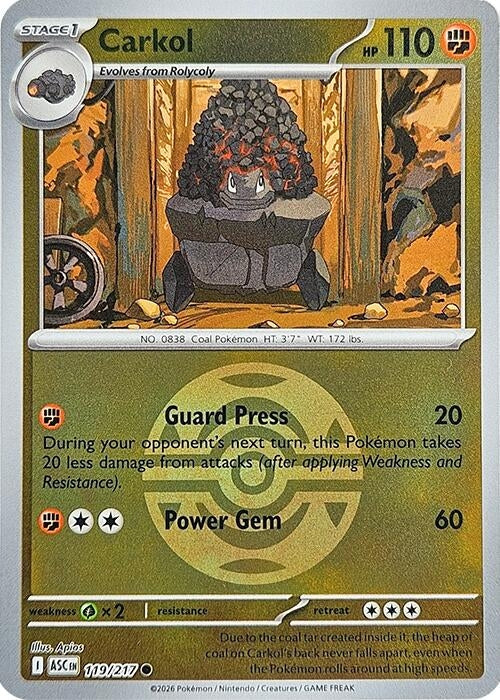 Image for Carkol (Dusk Ball) (119/217) [ME: Ascended Heroes] - Pokemon