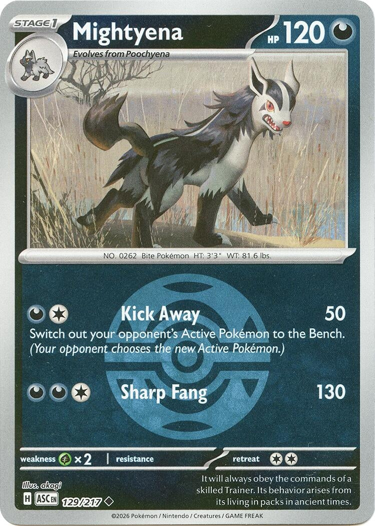 Mightyena - 129/217 (Dusk Ball) (129/217) [ME: Ascended Heroes]