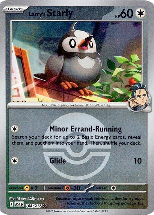 Image for Larry's Starly (Poke Ball) (168/217) [ME: Ascended Heroes] - Pokemon