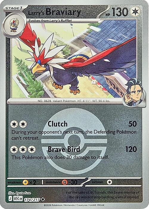 Image for Larry's Braviary (Poke Ball) (174/217) [ME: Ascended Heroes] - Pokemon