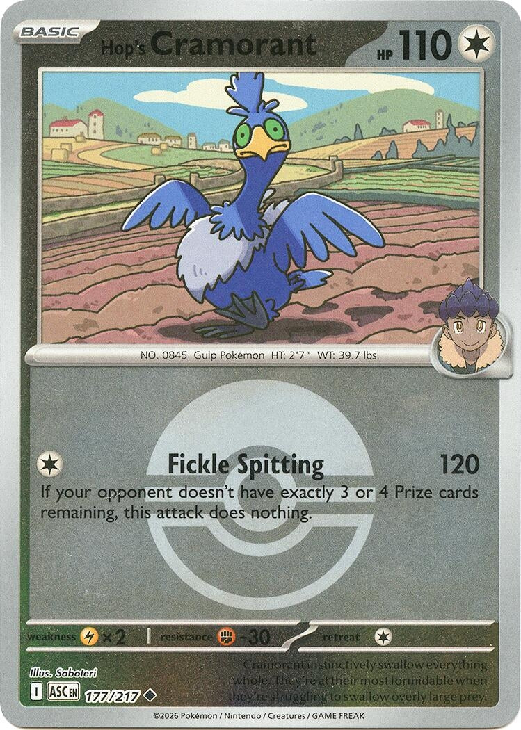Hop's Cramorant (Poke Ball) (177/217) [ME: Ascended Heroes]
