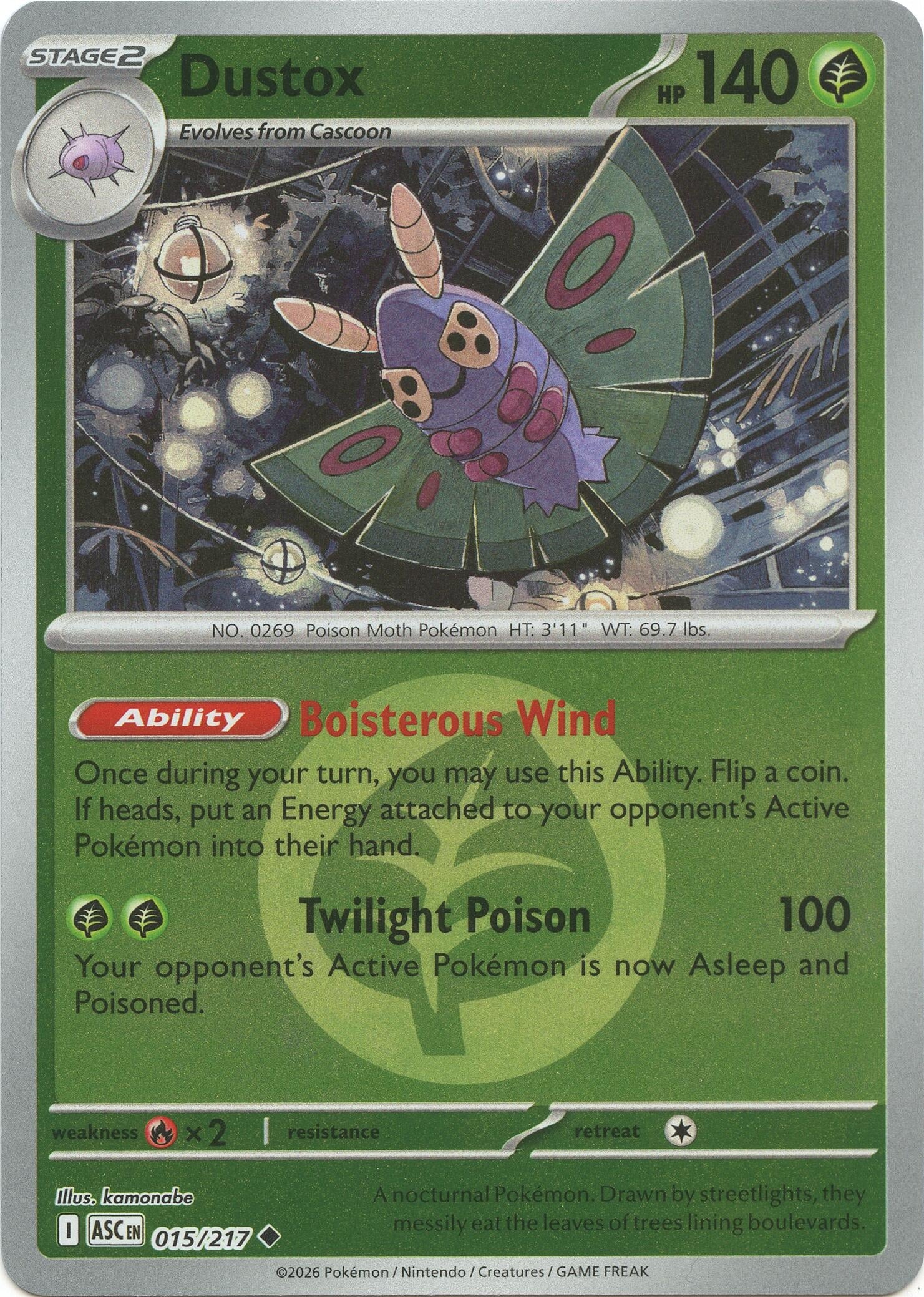 Dustox - 015/217 (Energy Symbol Pattern) (015/217) [ME: Ascended Heroes]