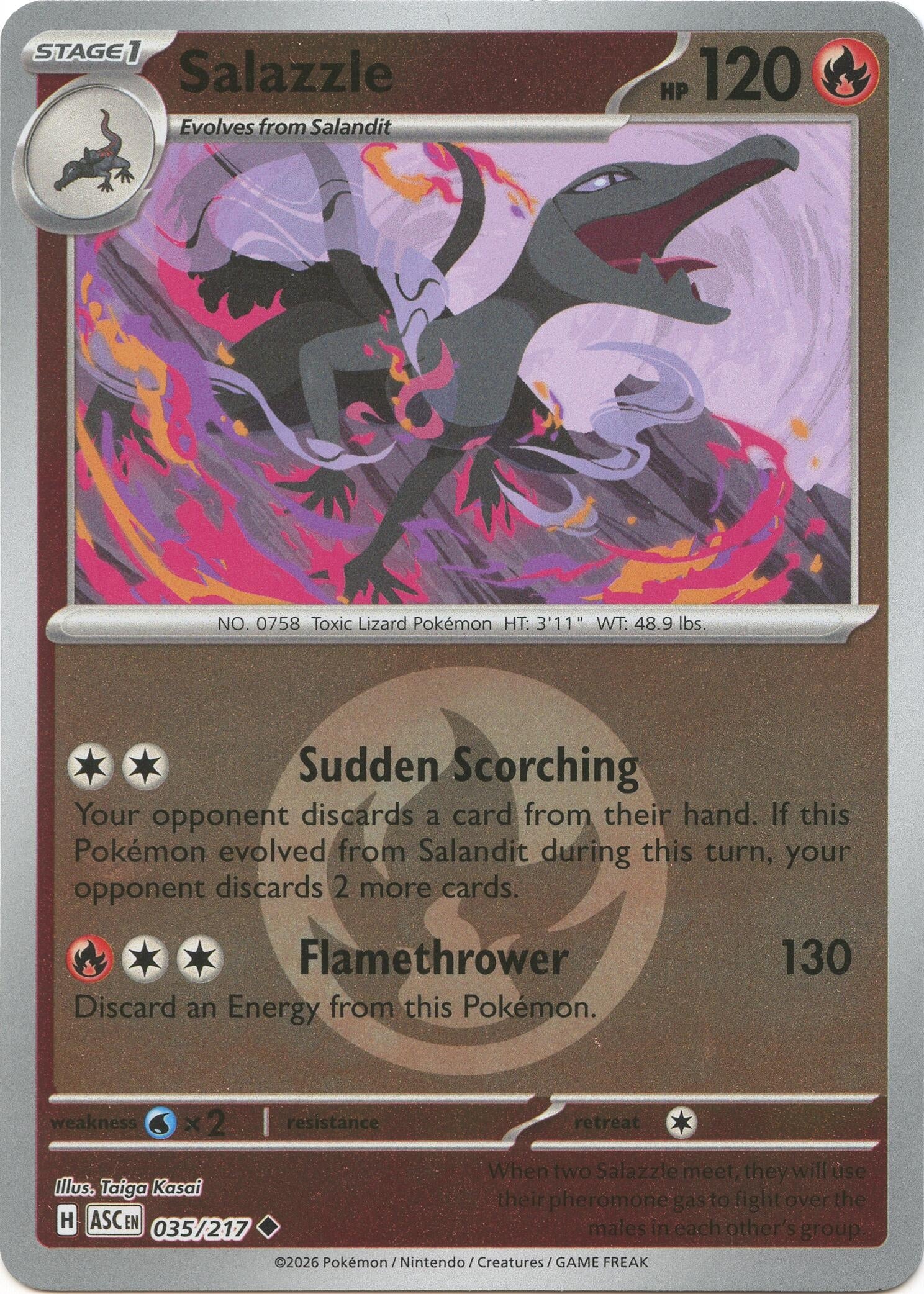 Salazzle - 035/217 (Energy Symbol Pattern) (035/217) [ME: Ascended Heroes]