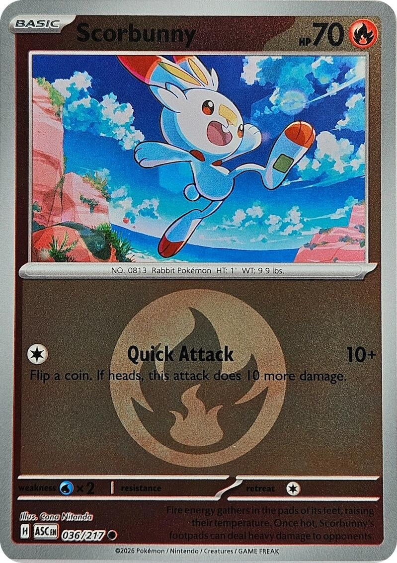 Scorbunny - 036/217 (Energy Symbol Pattern) (036/217) [ME: Ascended Heroes]