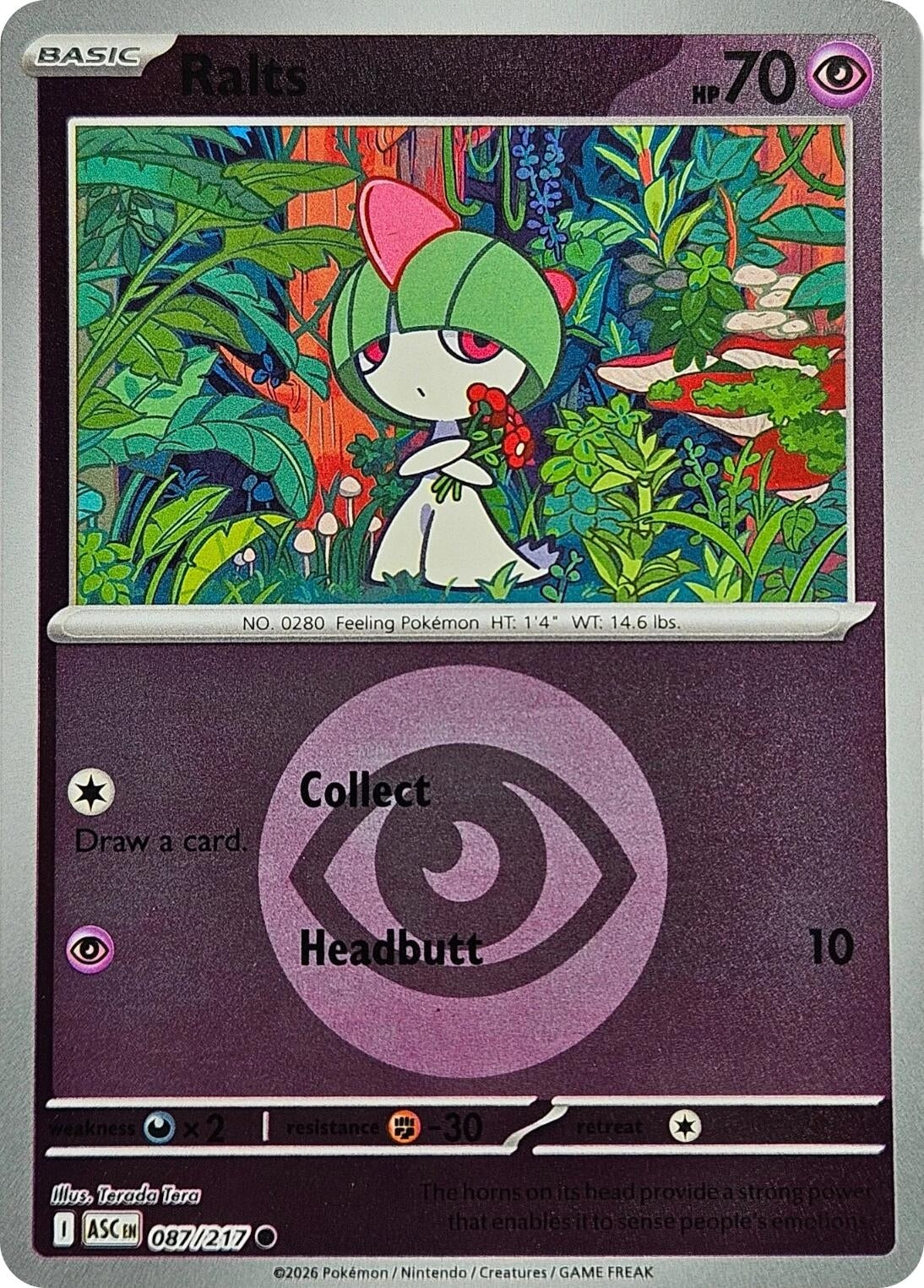 Image for Ralts (Energy Symbol Pattern) (087/217) [ME: Ascended Heroes] - Pokemon