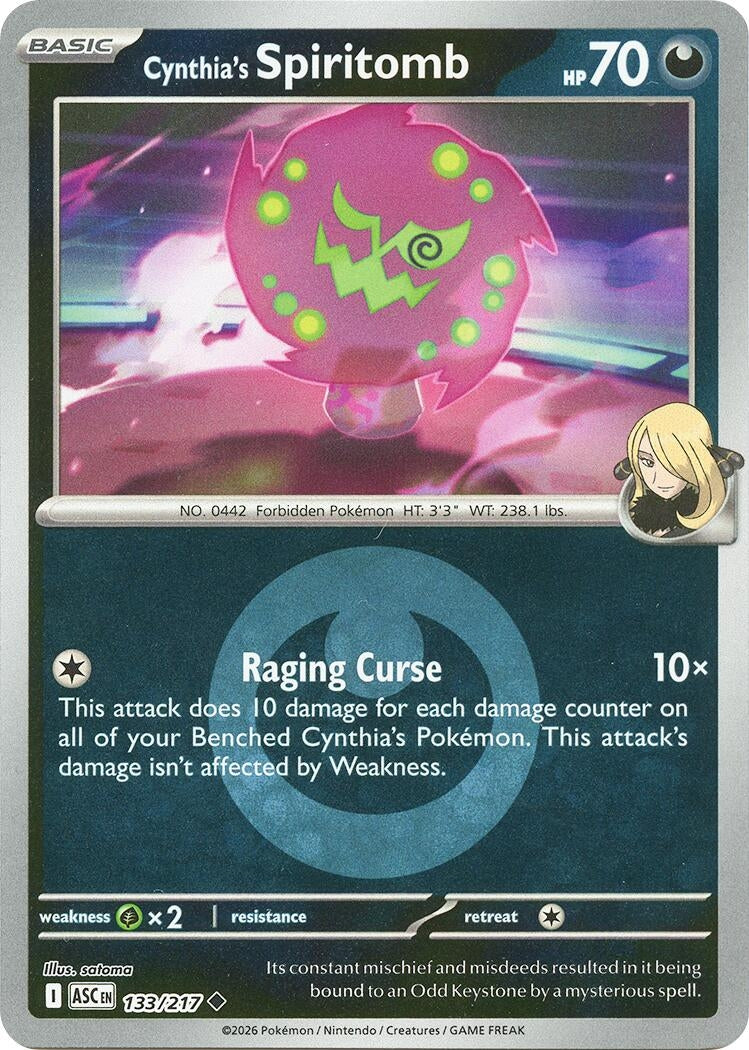 Cynthia's Spiritomb - 133/217 (Energy Symbol Pattern) (133/217) [ME: Ascended Heroes]