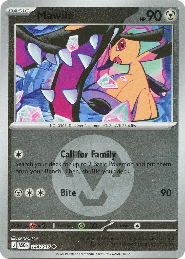 Mawile - 144/217 (Energy Symbol Pattern) (144/217) [ME: Ascended Heroes]