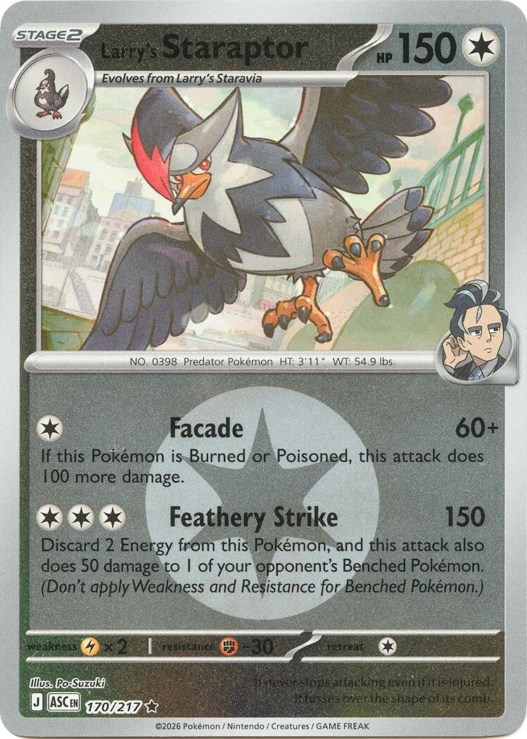 Larry's Staraptor - 170/217 (Energy Symbol Pattern) (170/217) [ME: Ascended Heroes]
