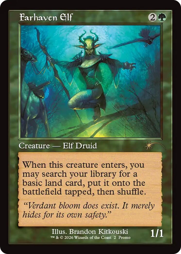 Image for Farhaven Elf (Retro Frame) (2) [WPN & Gateway Promos] - Magic: The Gathering