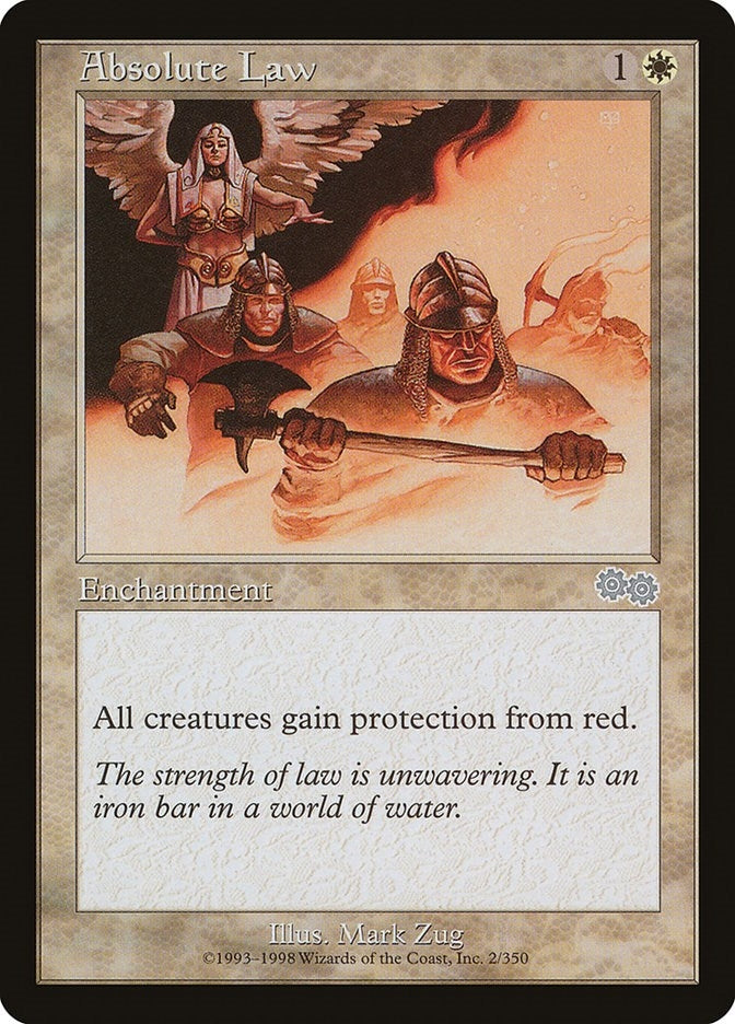Image for Absolute Law (2) [Urza's Saga] - Magic: The Gathering