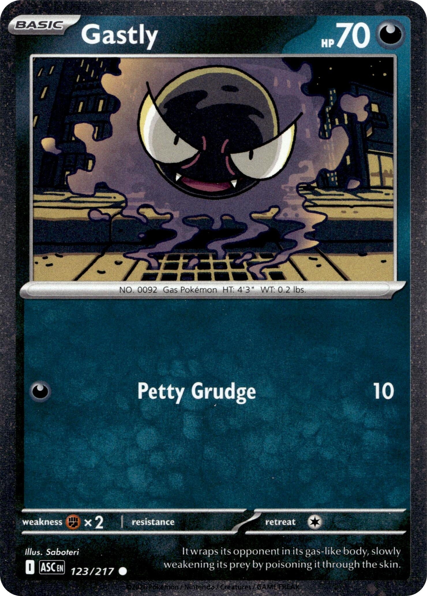 Gastly - 123/217 (Cosmos Holo) (123/217) [Miscellaneous Cards & Products]